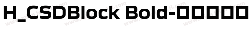 H_CSDBlock Bold字体转换